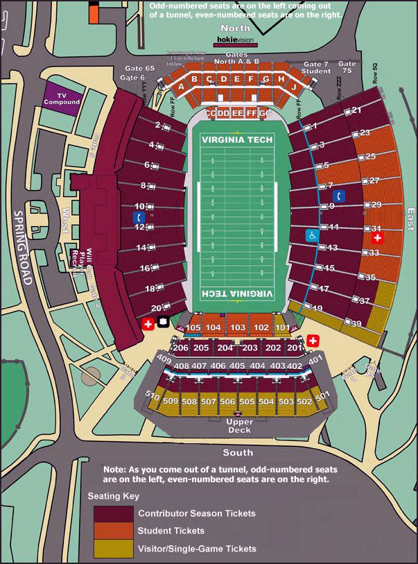 Seating Chart Lane Stadium Football